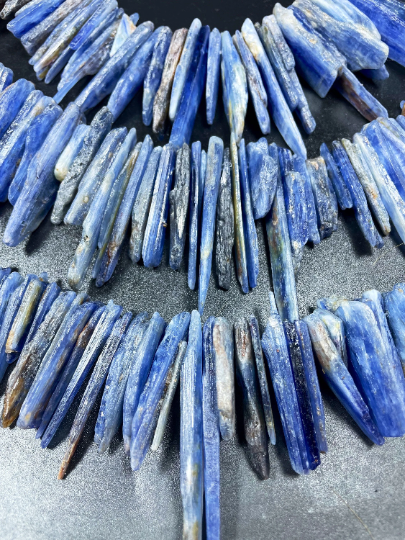 Natural Blue Kyanite Gemstone Bead Stick Shape, Beautiful Natural Blue Color Kyanite Gemstone Beads