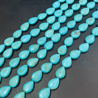 Natural Blue Howlite Turquoise Gemstone Bead Teardrop Shape Beads