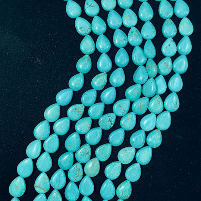 Natural Blue Howlite Turquoise Gemstone Bead Teardrop Shape Beads