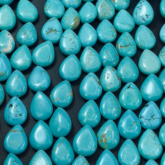 Natural Blue Howlite Turquoise Gemstone Bead Teardrop Shape Beads