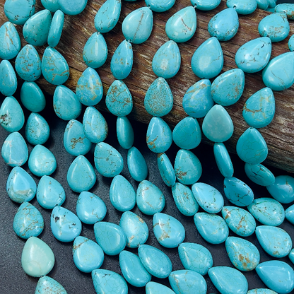 Natural Blue Howlite Turquoise Gemstone Bead Teardrop Shape Beads