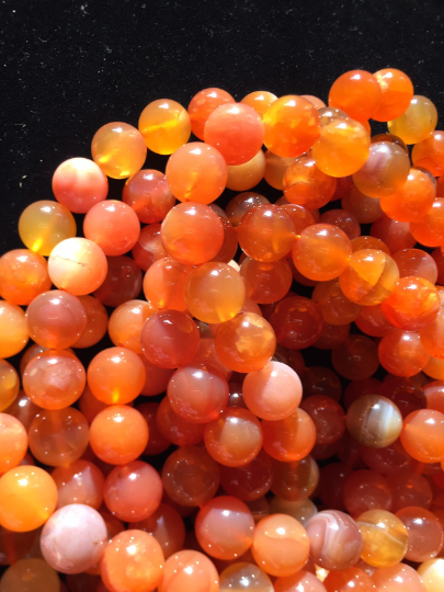 Natural Botswana Gemstone Beads 6mm 8mm 10mm Round Beads, Beautiful Orange Color Botswana Gemstone Beads