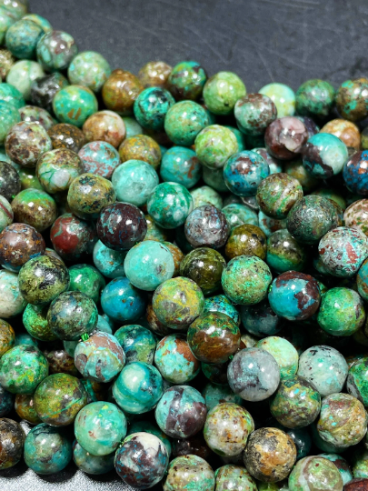 Natural Turquoise Gemstone Bead 6mm 8mm 10mm Round Bead, Beautiful Blue Green Brown Turquoise Gemstone Beads, Excellent Quality