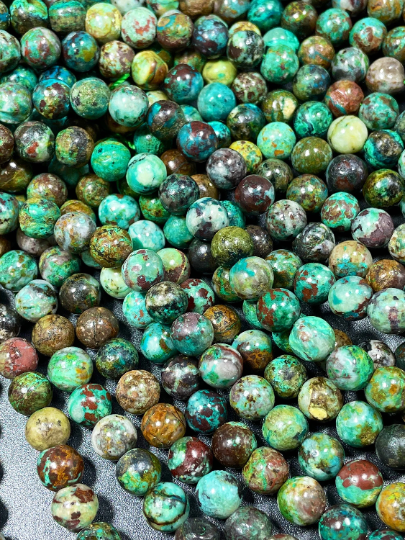 Natural Turquoise Gemstone Bead 6mm 8mm 10mm Round Bead, Beautiful Blue Green Brown Turquoise Gemstone Beads, Excellent Quality