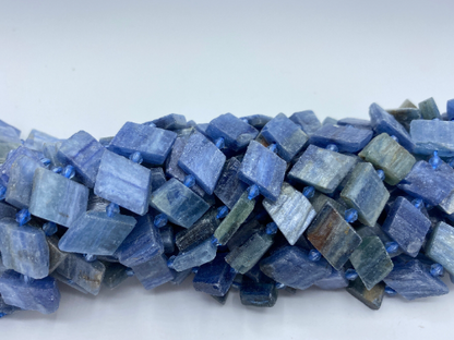 Natural Kyanite Gemstone Bead, 14mm Diamond Shape Kyanite Gemstone Beads 15.5"