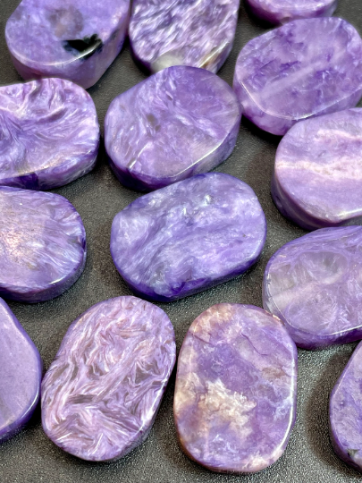 AAA Natural Charoite Gemstone Bead 13x18mm Rectangular Oval Tablet Shape, Beautiful Natural Purple Color Charoite Beads, LOOSE BEADS