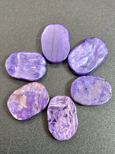 AAA Natural Charoite Gemstone Bead 13x18mm Rectangular Oval Tablet Shape, Beautiful Natural Purple Color Charoite Beads, LOOSE BEADS