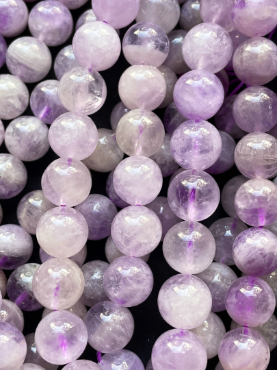 Natural Lavender Jade Gemstone Bead 6mm 8mm 10mm Round Beads, Gorgeous Lavender Purple Color Jade Beads, Full Strand 15.5"