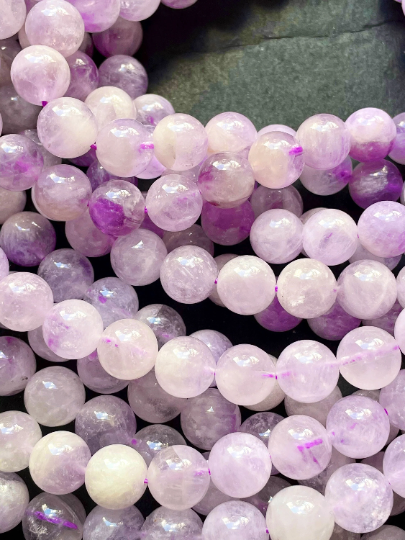 Natural Lavender Jade Gemstone Bead 6mm 8mm 10mm Round Beads, Gorgeous Lavender Purple Color Jade Beads, Full Strand 15.5"