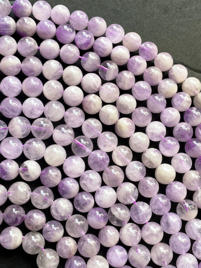 Natural Lavender Jade Gemstone Bead 6mm 8mm 10mm Round Beads, Gorgeous Lavender Purple Color Jade Beads, Full Strand 15.5"