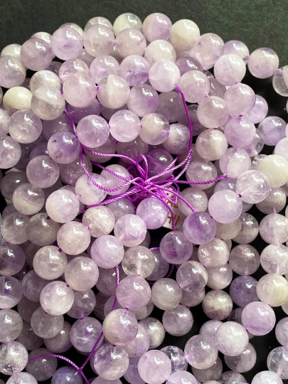 Natural Lavender Jade Gemstone Bead 6mm 8mm 10mm Round Beads, Gorgeous Lavender Purple Color Jade Beads, Full Strand 15.5"