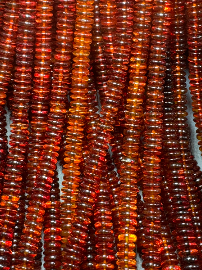 Natural Baltic Gold Beads 6x2mm Rondelle Shape Bead, Gorgeous Natural Amber Brown Color Baltic Gold Beads, Excellent Quality Full Strand 15.5"