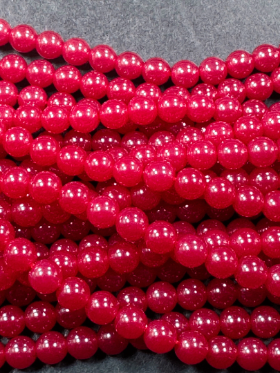 AAA Natural Ruby Gemstone Bead 4mm 6mm 8mm 10mm Round Beads, Gorgeous Natural Red Ruby Gemstone Bead, Excellent Quality 15.5" Strand