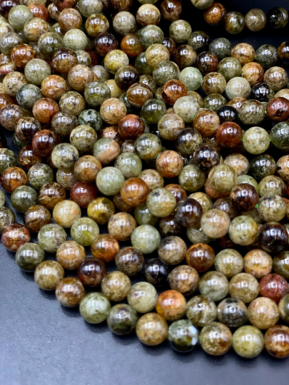 AA Natural Green Garnet Gemstone Bead 5mm 7mm 9mm 10mm 11mm Round Beads, Gorgeous Natural Olive Green Color Gemstone Bead, Nice Quality Garnet