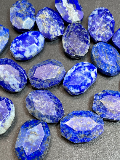 Natural Lapis Lazuli Gemstone Bead Faceted 13x18mm Rectangle Tablet Shape, Beautiful Natural Royal Blue Color Lapis Lazuli LOOSE BEADS