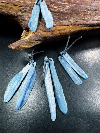 AAA Natural Kyanite Gemstone Earring, Freeform Teardrop Shape, Excellent Quality. Unique Natural Shape . Beautiful Natural Blue Color Kyanite Earrings