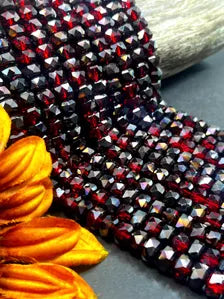 Dark Red Beautiful Chinese crystal faceted Rondelle shape, great quality. 10x6mm Full strand!