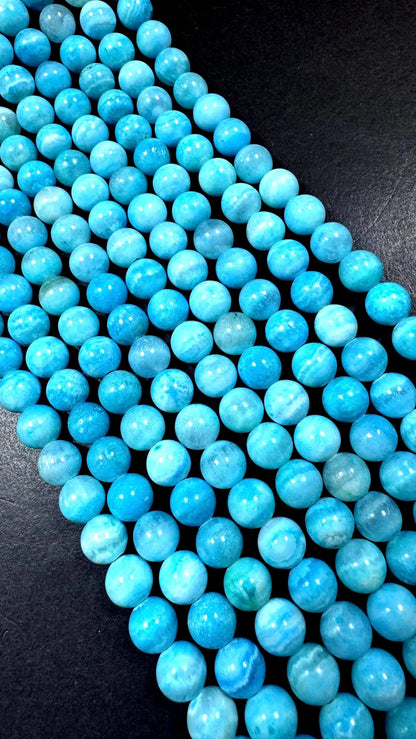 Beautiful Natural Hemimorphite gemstone beads. Smooth round beads. Excellent quality . Full strand 15.5"