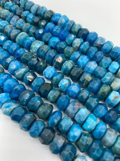 Apatite 9mm Roundel Faceted