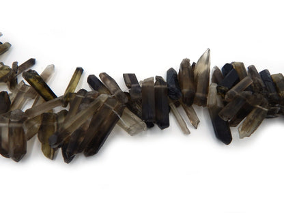 Smoky Quartz Graduated Size Top Drill Stick Shape 100% Natural