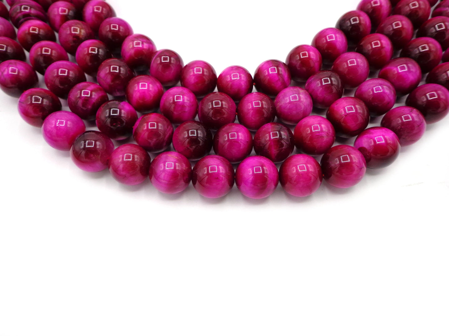 NATURAL Gemstone Pink Tiger-Eye, Smooth Round,4mm, 6mm,8mm,10mm,12mm, Full Strand 16" Not treated in any way! Natural Color Guarantee!