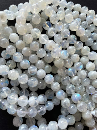 AAA Natural blue flash moonstone 4mm 6mm 8mm 10mm 12mm rainbow moonstone. Gorgeous natural blue flash color .Great quality rainbow moonstone