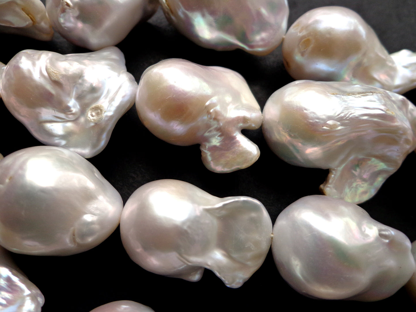 AAA Natural Baroque Pearl. Freeform Shape, Gorgeous Natural Color Baroque Pearl, 100% Perfect Pearls, High Quality Pearl, Full Length 15.5"