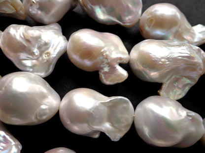 AAA Natural Baroque Pearl. Freeform Shape, Gorgeous Natural Color Baroque Pearl, 100% Perfect Pearls, High Quality Pearl, Full Length 15.5"