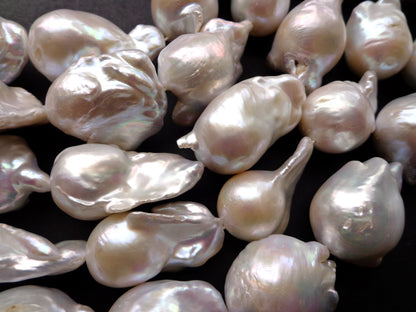 AAA Natural Baroque Pearl. Freeform Shape, Gorgeous Natural Color Baroque Pearl, 100% Perfect Pearls, High Quality Pearl, Full Length 15.5"