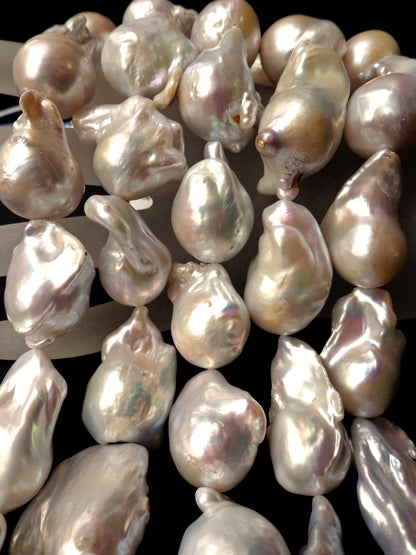 AAA Natural Baroque Pearl. Freeform Shape, Gorgeous Natural Color Baroque Pearl, 100% Perfect Pearls, High Quality Pearl, Full Length 15.5"