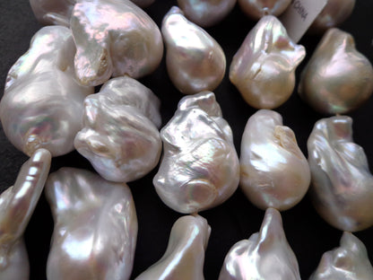 AAA Natural Baroque Pearl. Freeform Shape, Gorgeous Natural Color Baroque Pearl, 100% Perfect Pearls, High Quality Pearl, Full Length 15.5"