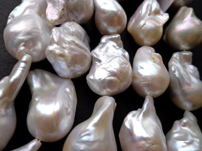 AAA Natural Baroque Pearl. Freeform Shape, Gorgeous Natural Color Baroque Pearl, 100% Perfect Pearls, High Quality Pearl, Full Length 15.5"