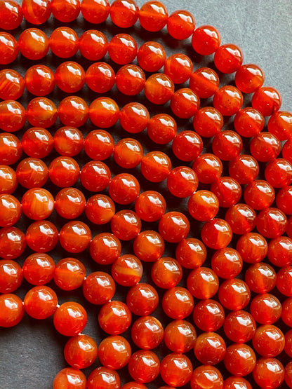 AAA Natural Carnelian 4mm 6mm 8mm 10mm 12mm Round Bead Gorgeous Natural Red Carnelian Bead Great Quality Gemstone 15.5” Strand for Crafts