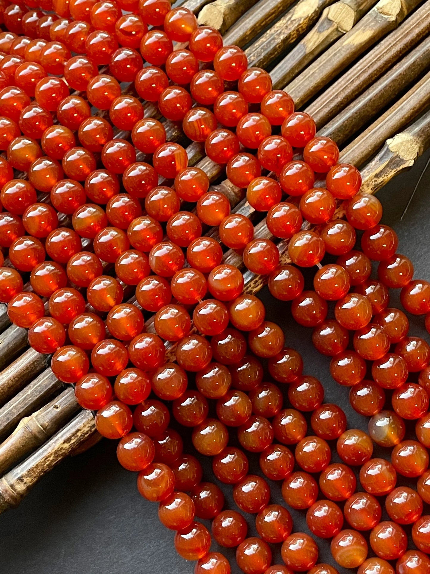 AAA Natural Carnelian 4mm 6mm 8mm 10mm 12mm Round Bead Gorgeous Natural Red Carnelian Bead Great Quality Gemstone 15.5” Strand for Crafts
