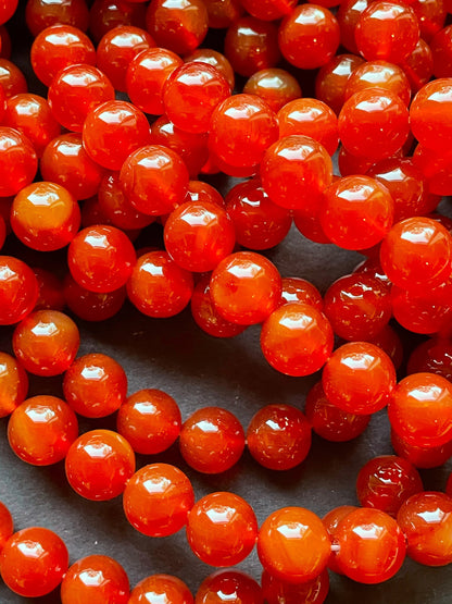 AAA Natural Carnelian 4mm 6mm 8mm 10mm 12mm Round Bead Gorgeous Natural Red Carnelian Bead Great Quality Gemstone 15.5” Strand for Crafts