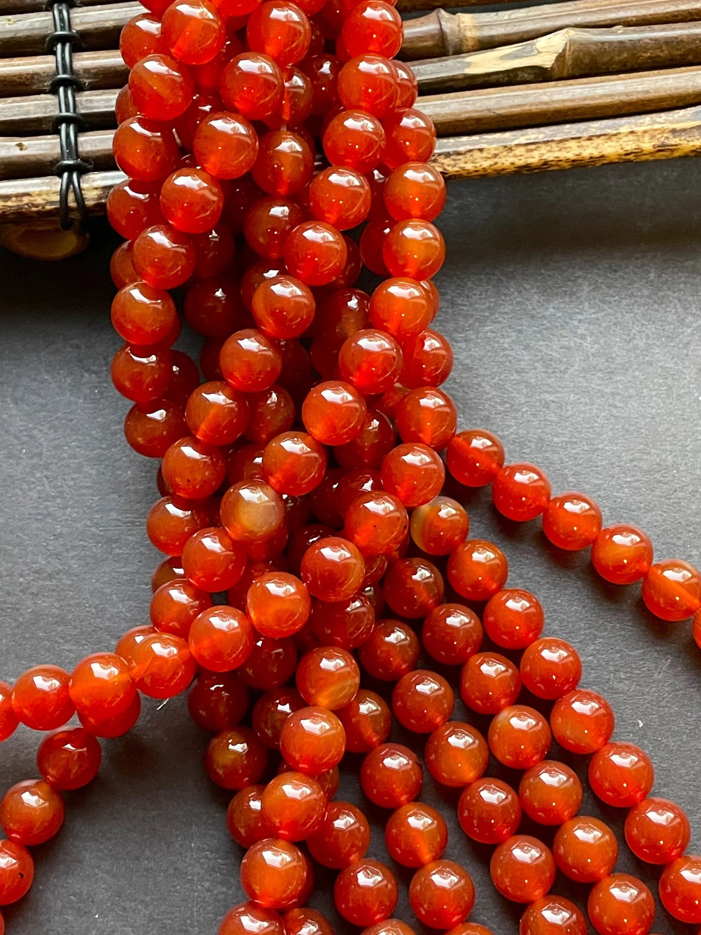 AAA Natural Carnelian 4mm 6mm 8mm 10mm 12mm Round Bead Gorgeous Natural Red Carnelian Bead Great Quality Gemstone 15.5” Strand for Crafts