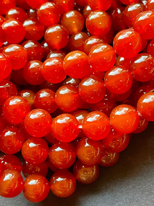 AAA Natural Carnelian 4mm 6mm 8mm 10mm 12mm Round Bead Gorgeous Natural Red Carnelian Bead Great Quality Gemstone 15.5” Strand for Crafts