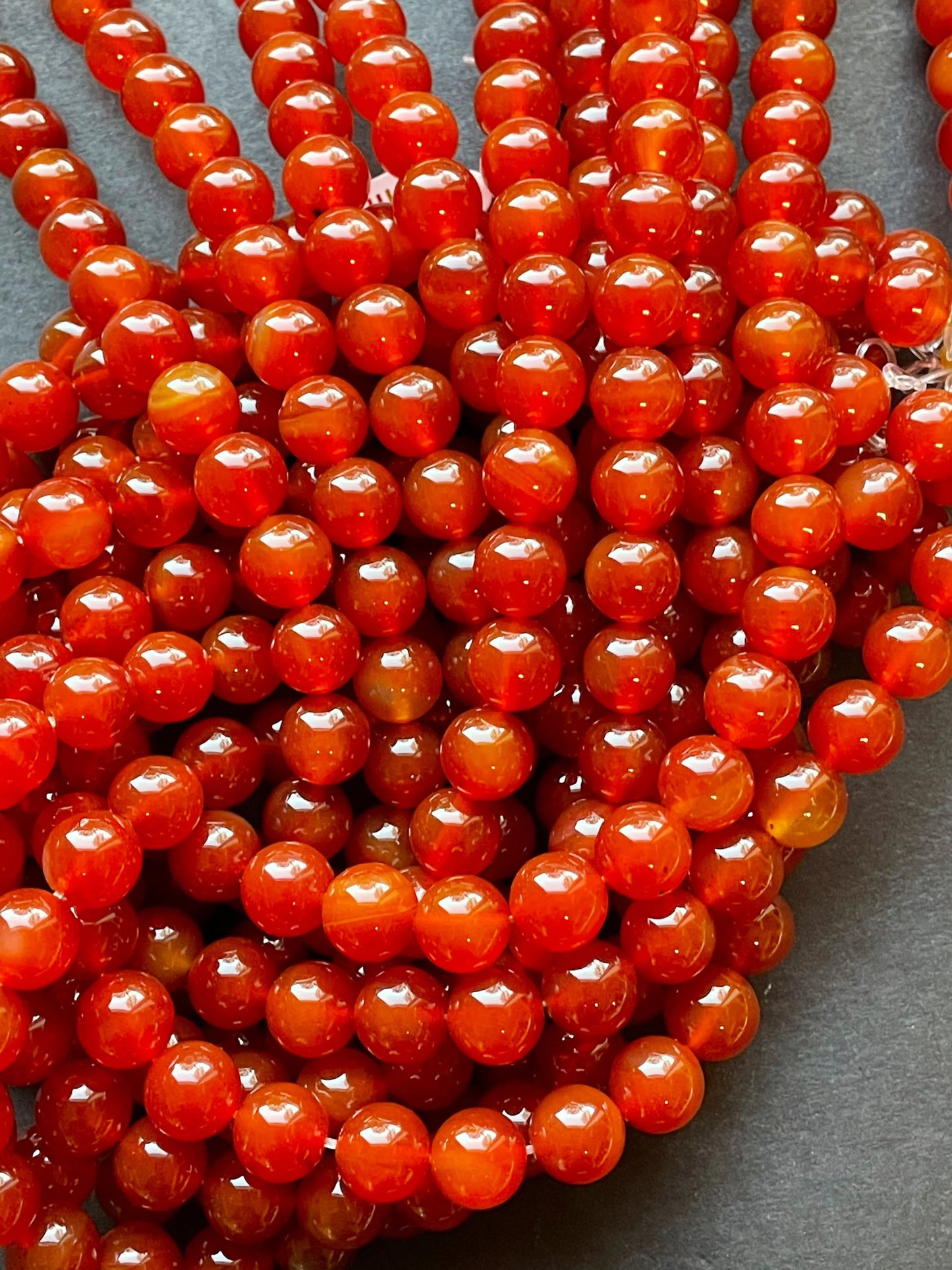 AAA Natural Carnelian 4mm 6mm 8mm 10mm 12mm Round Bead Gorgeous Natural Red Carnelian Bead Great Quality Gemstone 15.5” Strand for Crafts
