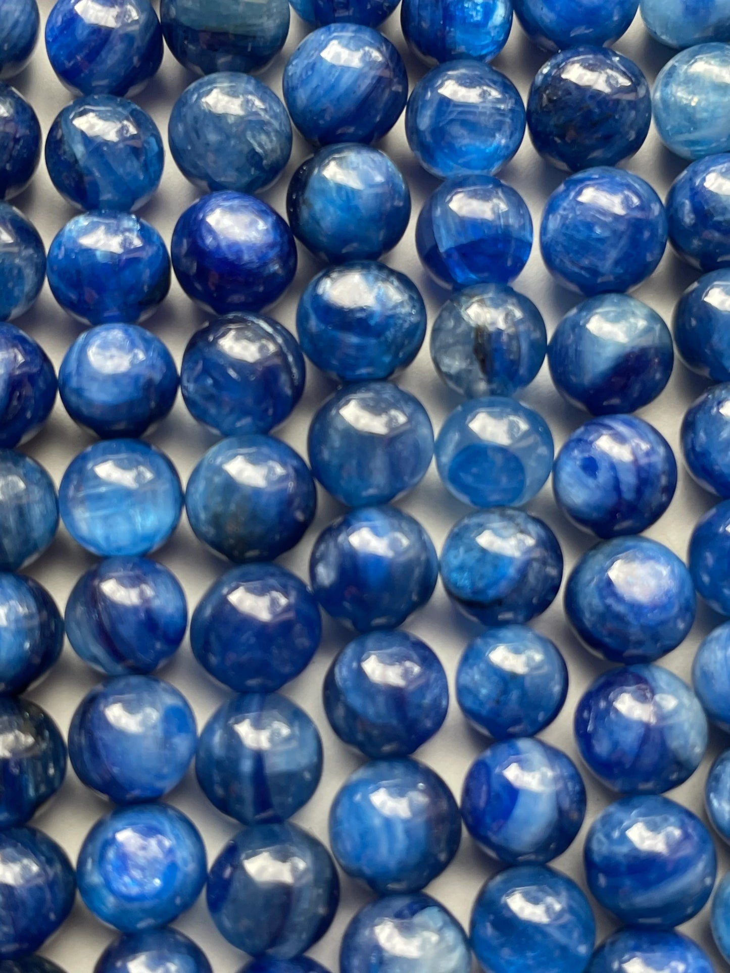 AAA Natural KYANITE stone bead . 5mm 6mm 7mm 8mm 10mm 12mm round bead .High quality kyanite. Full strand 15.5''