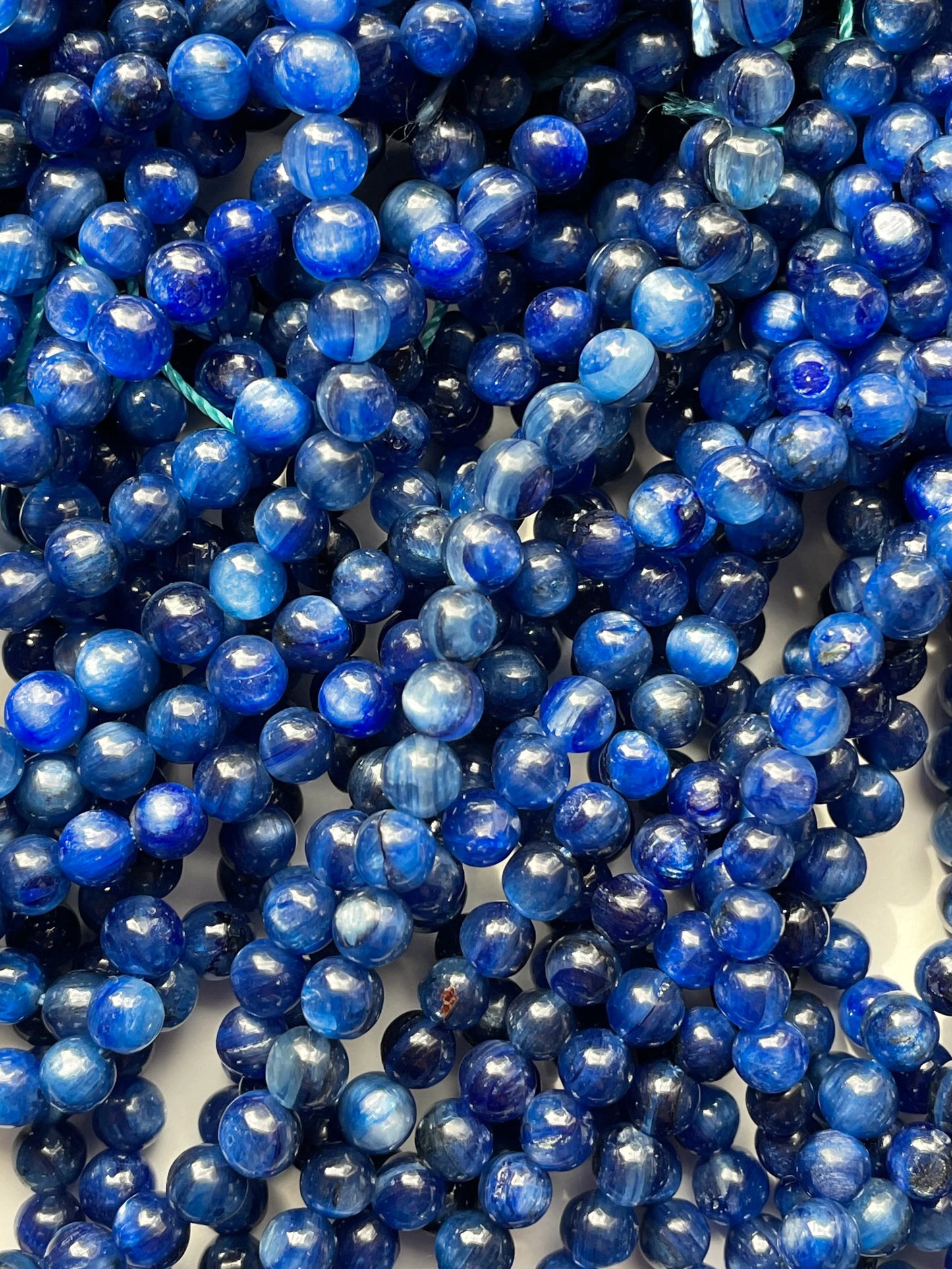 AAA Natural KYANITE stone bead . 5mm 6mm 7mm 8mm 10mm 12mm round bead .High quality kyanite. Full strand 15.5''