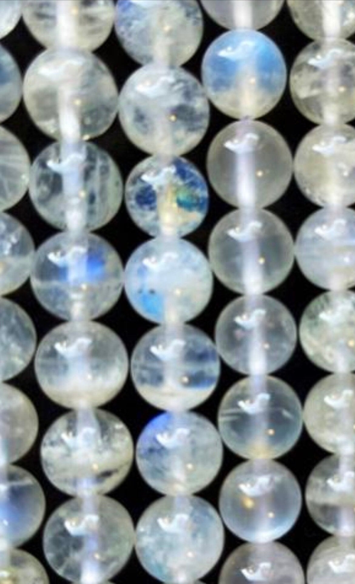 AAA Natural blue flash moonstone bead. 4mm 6mm 8mm 10mm round bead . Beautiful natural blue flash super clear moonstone Real nice quality