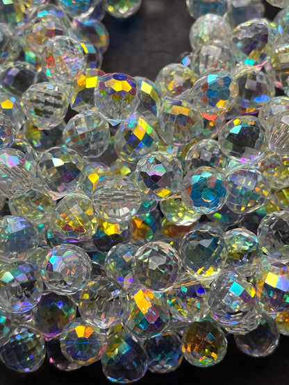 AAA High Quality Iridescent Crystal Beads, 10X8mm Faceted Teardrop shape Beads, Beautiful Rainbow Beads, Great Quality Beads, length 15.5”