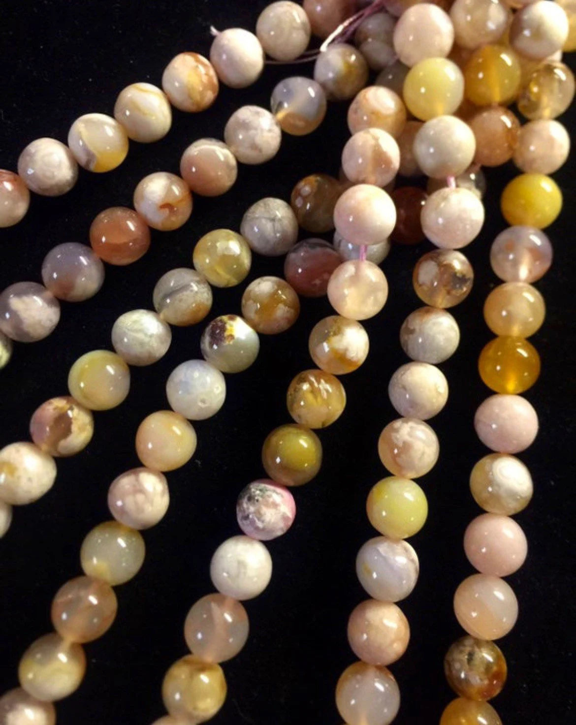 Beautiful natural blossom flowers agate stone bead. 6mm 8mm 10mm 12mm round bead. Gorgeous natural blossom flowers design gemstone bead 15.5