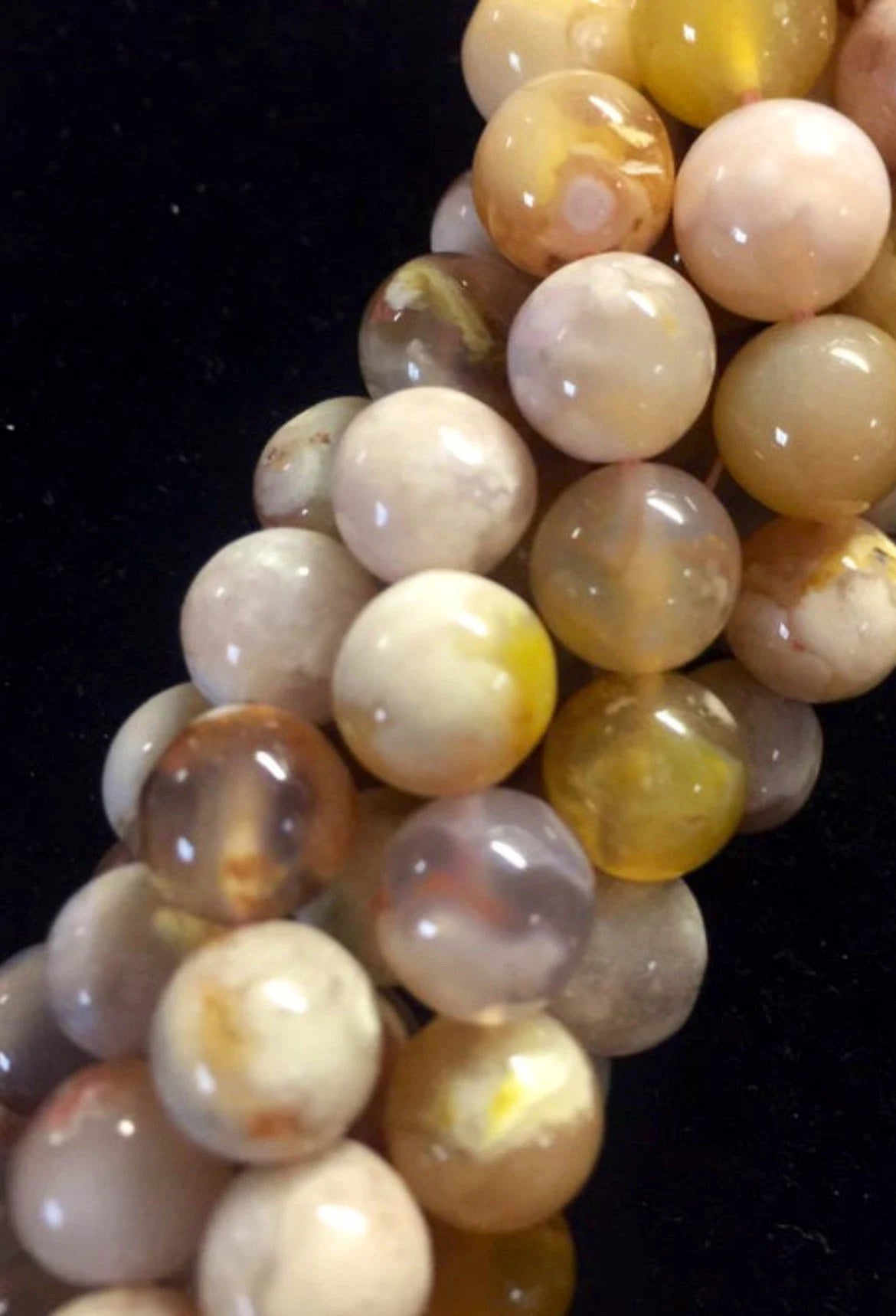 Beautiful natural blossom flowers agate stone bead. 6mm 8mm 10mm 12mm round bead. Gorgeous natural blossom flowers design gemstone bead 15.5