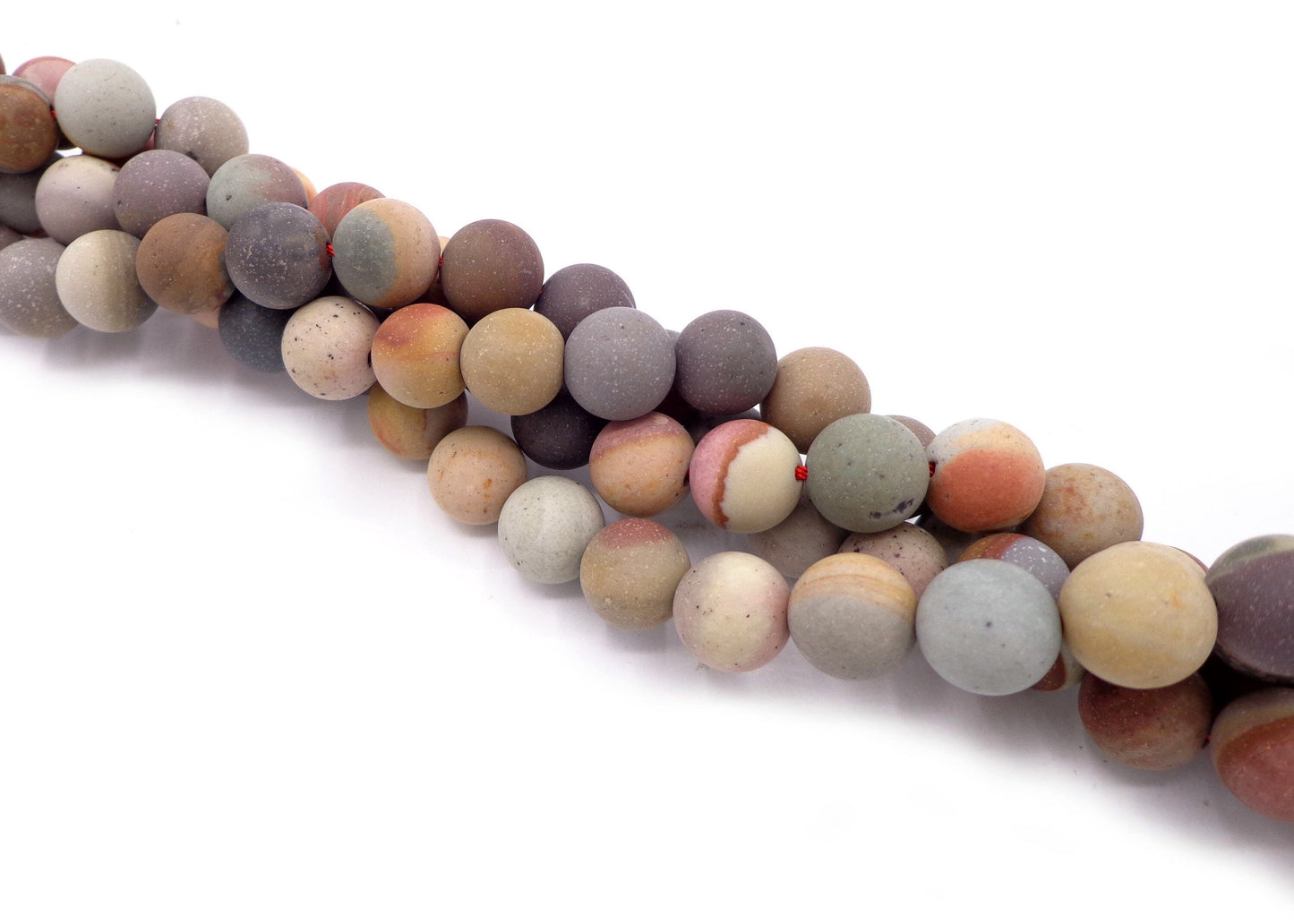 NATURAL Gemstone Matte Picaso Jasper, Smooth Round, 6/8/10/12mm Full Strand 16', For Making JEWELRY! Not Treated In Anyway! AAA Quality!