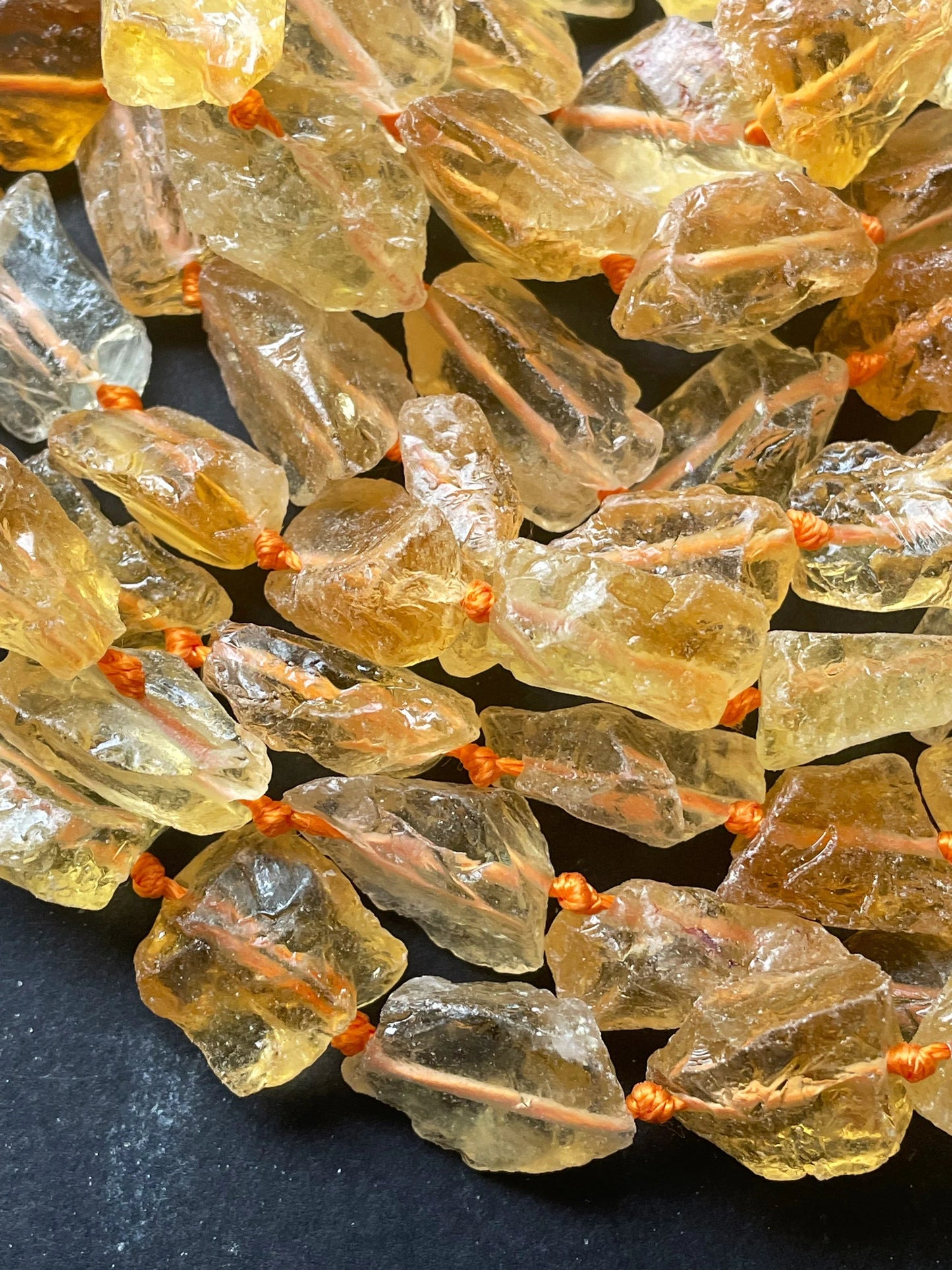 AAA 100% Natural citrine stone bead . 10x 18mm nugget shape. Beautiful natural honey yellow color citrine gemstone bead . Full strand 15.5”