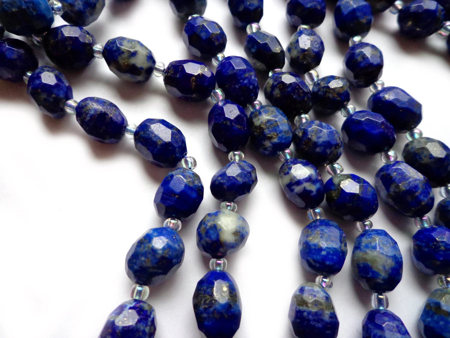 NATURAL Lapis Gemstone Beads, Faceted Oval beads, 11x9mm, Beautiful Blue Color, Great Quality Gemstone!! Full Strand 15.5"