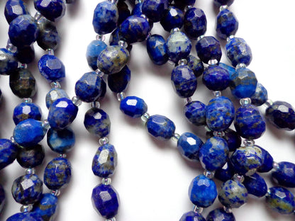 NATURAL Lapis Gemstone Beads, Faceted Oval beads, 11x9mm, Beautiful Blue Color, Great Quality Gemstone!! Full Strand 15.5"
