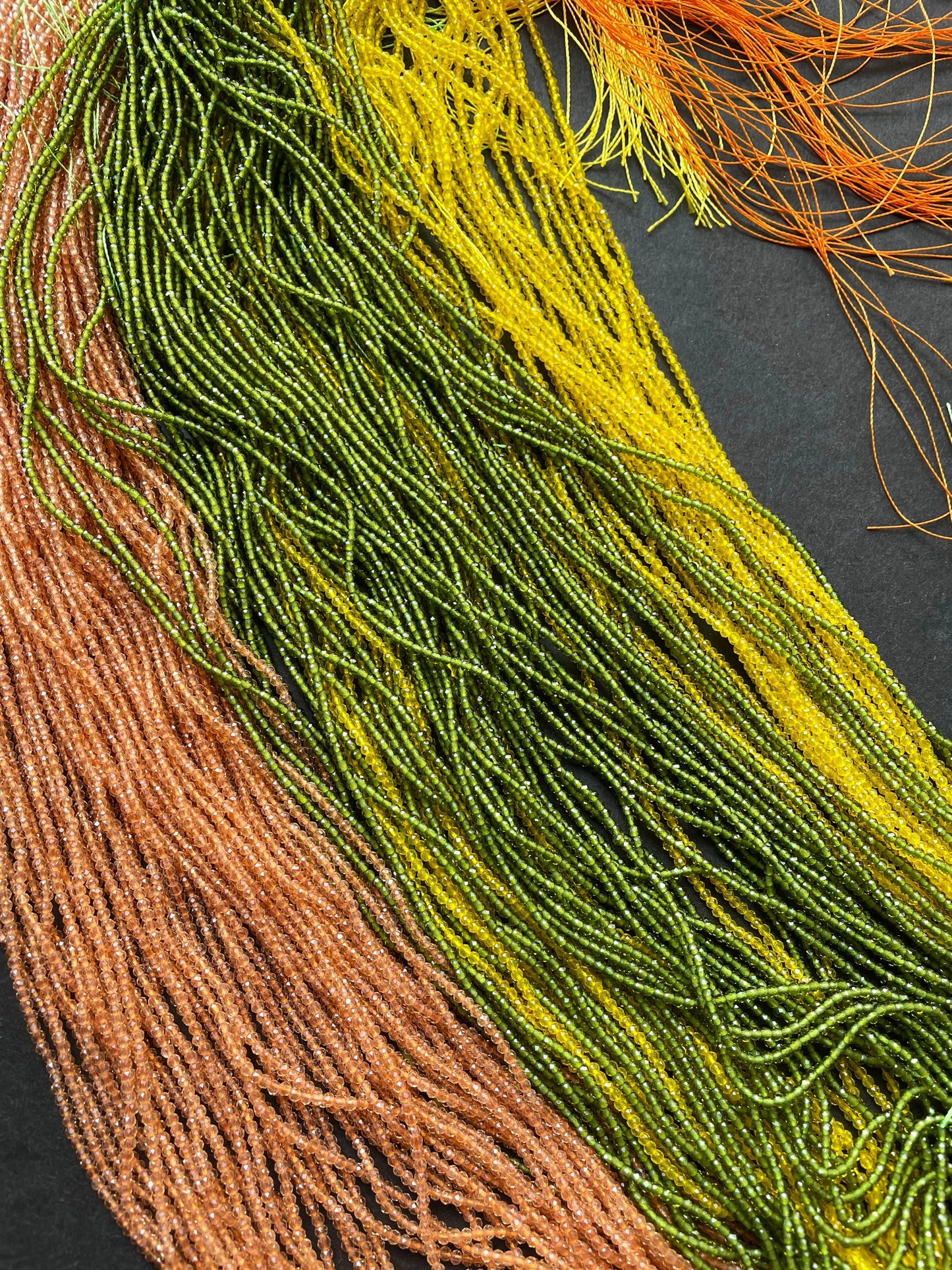 BULK !!! Beautiful crystal beads . Faceted 2mm round bead. Gorgeous multi color crystal bead. Real nice quality. Full strand 14”