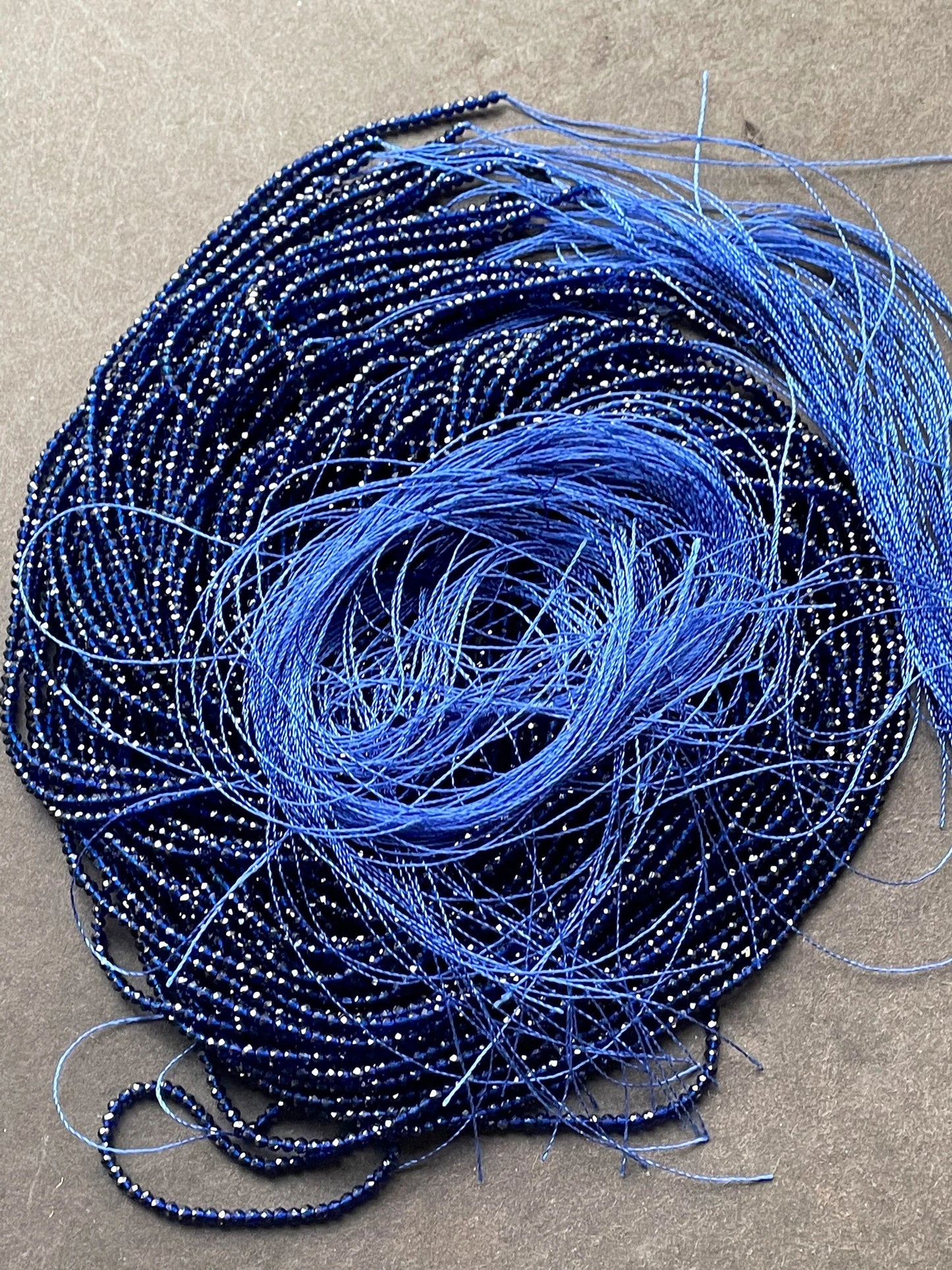 Beautiful Crystal Glass Beads. 2mm faceted Round bead. Real nice quality beautiful royal blue color crystal bead. Full strand.